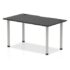 Impulse Black Series Straight Table, Silver Leg - 800mm deep