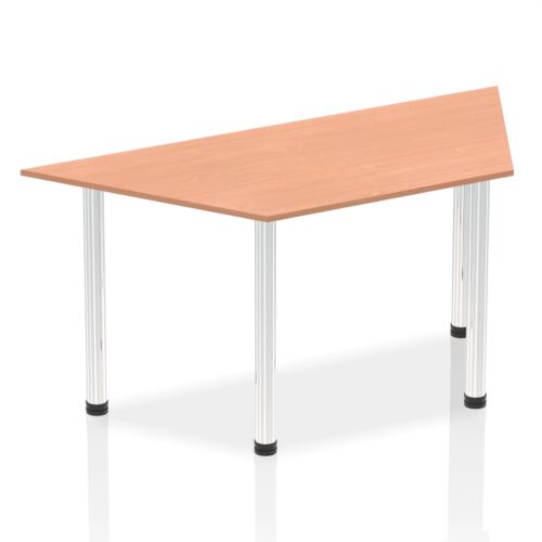 Impulse Trapezium Table - Chrome Post Leg