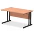 Impulse Straight Desk, Black Cantilever Leg - 800mm deep