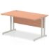 Impulse Straight Desk, Silver Cantilever Leg - 800mm deep