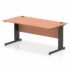 Impulse Straight Desk, Black Cable Managed Leg - 800mm deep