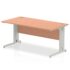 Impulse Straight Desk, Silver Cable Managed Leg - 800mm deep