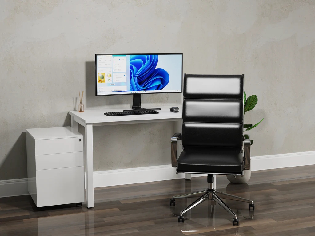 Impulse Back to Back Bench Desk - 1600mm deep, Black Frame, 6 Person - Image 3