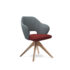 Jude single seater lounge chair with pyramid oak legs