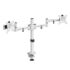 Luna double flat screen monitor arm - white