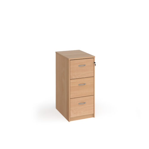 Deluxe executive 3 drawer filing cabinet with silver handles 1045mm high