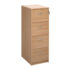 Wooden 4 drawer filing cabinet with silver handles 1360mm high