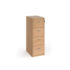 Deluxe executive 4 drawer filing cabinet with silver handles 1360mm high