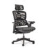 Lyra is a fully ergonomic task chair with adjustable arms and integrated head rest in black