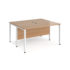 Maestro 25 back to back straight desks 1200mm deep - white bench leg frame