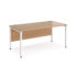 Maestro 25 straight desk 800mm deep - white bench leg frame