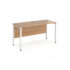 Maestro 25 straight desk 600mm deep - white bench leg frame