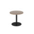 Monza circular dining table with flat round black base