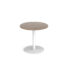 Monza circular dining table with flat round white base