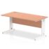 Impulse Straight Desk, White Cable Managed Leg - 800mm deep