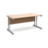 Momento straight desk – silver cantilever frame