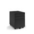 Steel 3 drawer mobile pedestal - black