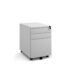 Steel 3 drawer mobile pedestal - white