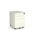 Steel 3 drawer mobile pedestal - white