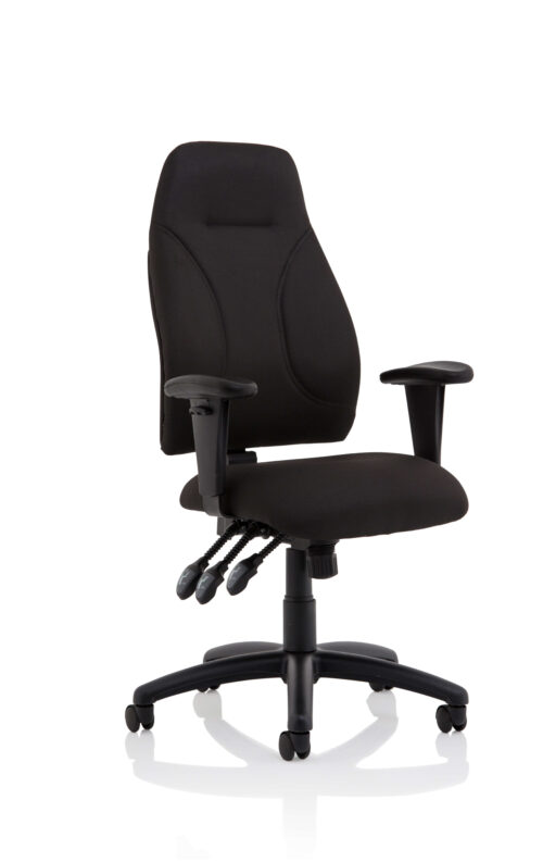 Esme Posture Chair With Height Adjustable Arms Black Fabric