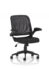 Crew Task Operator Mesh Chair With Folding Arms Black