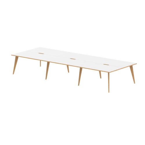 Oslo Back to Back Bench Desk - 1600mm deep, 6 Person