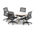 Oslo 1800mm Oval Boardroom Table - with 4 x Lula Chairs Bundle
