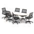 Oslo 2400mm Oval Boardroom Table - with 6 x Lula Chairs Bundle