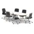 Oslo 2400mm Oval Boardroom Table - with 6 x Lucia Chairs Bundle