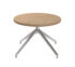 Otis coffee table 600mm diameter with chrome pyramid base