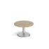 Pisa circular coffee table with round chrome base 800mm