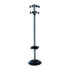 Coat & umbrella stand with 8 coat hooks and 8 umbrella hooks 1730mm high - black