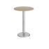 Pisa circular poseur table with round chrome base