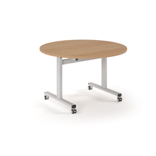 Pro Flip Circular Table 1200 Diameter, White Frame