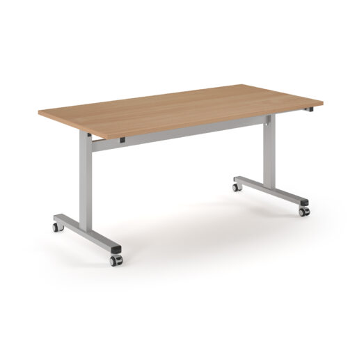 Pro Flip Rectangular Table 800 deep, Silver Frame