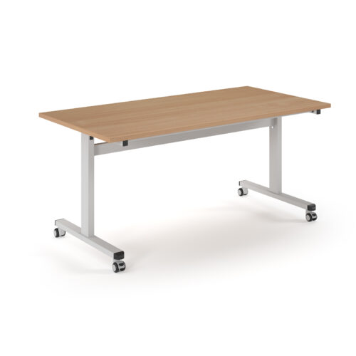 Pro Flip Rectangular Table 800 deep, White Frame