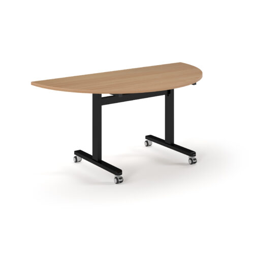 Pro Flip Semi-Circular Table 1600 x 800, Black Frame