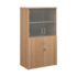 Universal combination unit with glass upper doors 1440mm high with 3 shelves