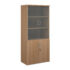 Universal combination unit with glass upper doors 1790mm high with 4 shelves