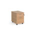 Mobile 2 drawer pedestal with silver handles 600mm deep