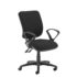 Senza high back operator chair with fixed arms