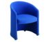 Slender fabric reception single tub chair 620mm wide - blue