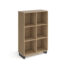 Sparta cube storage unit 1370mm high with 6 open boxes and charcoal A-frame legs