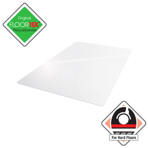 Stucco polycarbonate hard floor clear chair mat 1200 x 900mm
