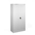 Steel contract cupboard with 3 shelves 1830mm high - light grey