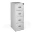 Steel 4 drawer contract filing cabinet 1320mm high - light grey