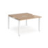 Adapt sliding top back to back desks 1200mm deep - white frame