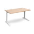 TR10 straight desk 800mm deep - white frame