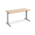 TR10 straight desk 600mm deep - silver frame