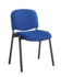 Taurus meeting room stackable chair with black frame and no arms - blue